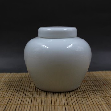 明永樂年制薄胎暗刻龍鳳紋天子罐 手工仿古工藝瓷器擺件 古玩收藏1入