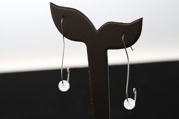 【太空系列】~超仙氣~  (高成本衝評價款) 抗過敏 純鈦白瑪瑙耳環