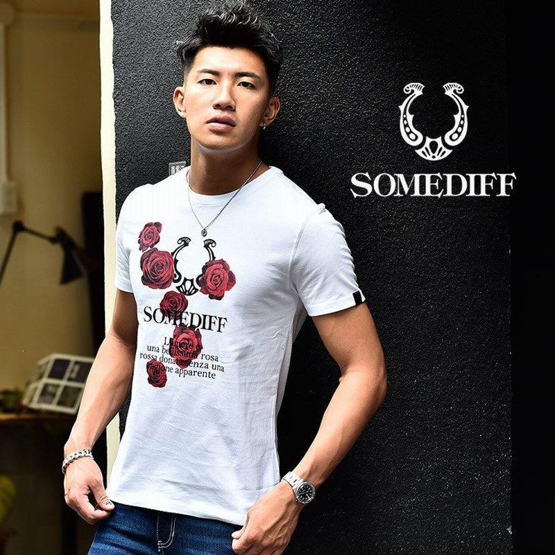 Tシャツ メンズ 半袖 半袖tシャツ ブランド お洒落 オシャレ カットソー 派手 薔薇 バラ ローズ 柄 春 春服 春物 派手 白 ホワイト 黒 ブラック 赤 レッド 通販 Lineポイント最大0 5 Get Lineショッピング
