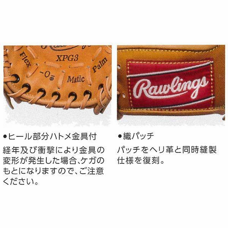 【未使用】ローリングス 復刻 軟式 オールラウンド 右投げ GR-XPG3 あすつく 送料無料 限定 ローリングス 軟式 グラブ オール