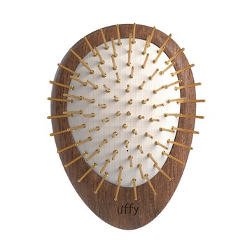 專注於男性落髮-無非遠紅外線按摩梳-碳黑/胡桃木（金針）