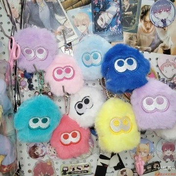 會吱吱叫 毛絨書包掛件 splatoon 噴射戰士 斯普拉遁章魚 禮物 交換禮 鑰匙圈掛件 書包吊墜 包包掛飾 魷魚