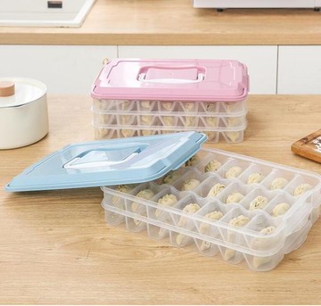 餃子盒 餃子冰箱收納盒家用放餃孑的速凍托盤保鮮盒餛飩冷凍盒多層儲物盒