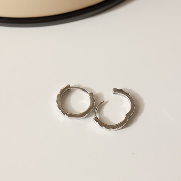 耳環現貨 抗敏感 925純銀流動波紋小耳圈🌙Moon_2069