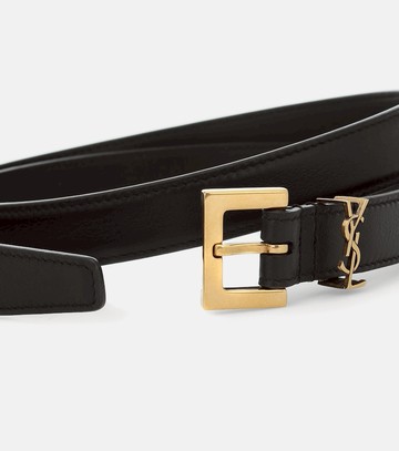 Saint Laurent Cassandre slim leather belt