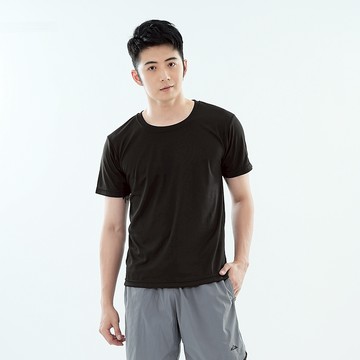 【遊遍天下】MIT中性款吸濕排汗抗UV機能圓領衫GS2002黑色