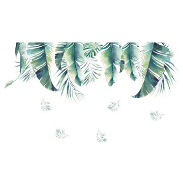 WA WALL ART 無痕設計壁貼 植物/踢腳線/葉子 防水PVC FX-C30 2張  114 x 70cm  彩色