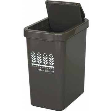 【this-this】滑蓋式垃圾桶18L-可可棕色