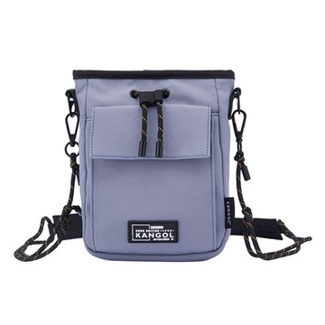 KANGOL 水洗尼龍小側包 淺藍-6325170981