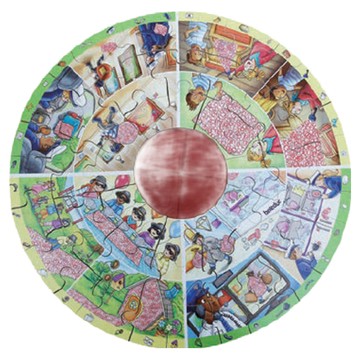 beleduc 木頭學習拼圖 大偵探 益智玩具 3歲以上適用  52片  1組