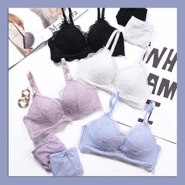 蕾絲無鋼圈內衣女薄款大胸顯小文胸舒適性感夏季收副乳上托少女