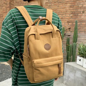 雙肩包男日系簡約大學生初中高中生書包學院風ins潮百搭電腦背包