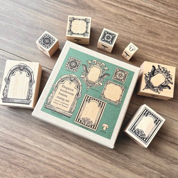 mushroom frame 套組 / stamp set / 印章, 插畫郵票, 文具, 紙製品
