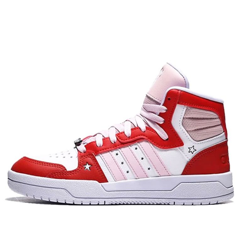 WMNS adidas neo Entrap Mid Shoes White Red Pink KicksCrew