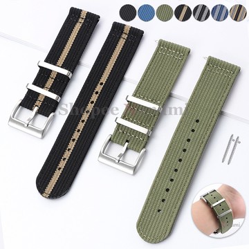 20 毫米 22 毫米北約尼龍編織錶帶透氣運動帆布錶帶快速釋放智能手錶手鍊通用男士女士腕帶更換
