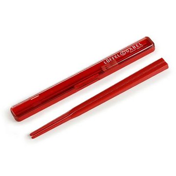 日本製LoFFEL&GABEL繽紛環保筷+靜音收納盒2件組 18cm(可洗碗機 筷子 附收納盒 2色