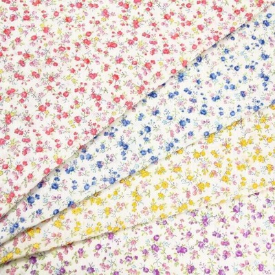 生地 50cm単位 ダブルガーゼ ミニフラワー 接触冷感 19800-22 布 花柄 小花