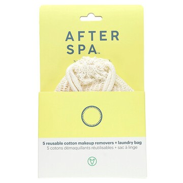 AfterSpa, 可重複使用卸妝棉 + 洗衣袋，6 件套
