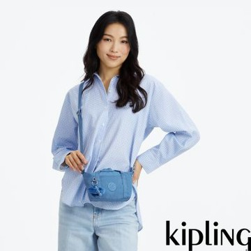 Kipling (網路獨家款)復古藍迷你側肩隨身包-ART COMPACT