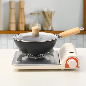 德國工藝迷你小鐵鍋家用平底炒鍋不粘鍋無涂層潑油炒菜鍋一人食電