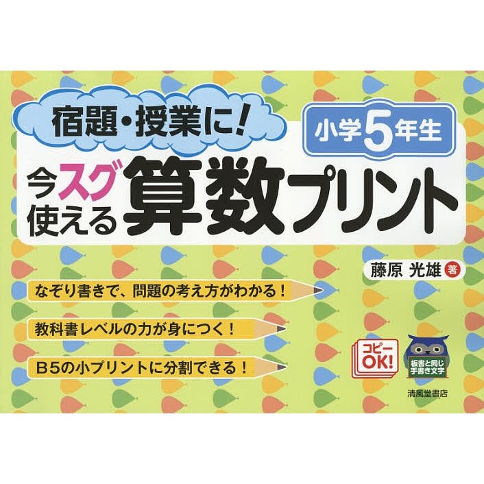 宿題・授業に 今スグ使える算数プリント 小学5年生