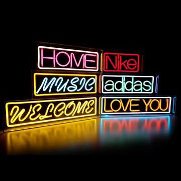 酒吧LED霓虹燈定制網紅發光字盒子婚禮裝飾ins店鋪招牌軟管字母紅