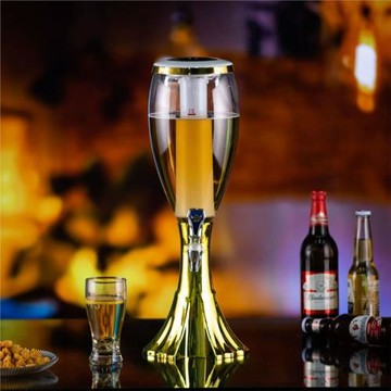 發光酒炮酒吧扎啤酒炮酒吧飯店商用酒炮網紅啤酒炮桶可樂桶金銀色