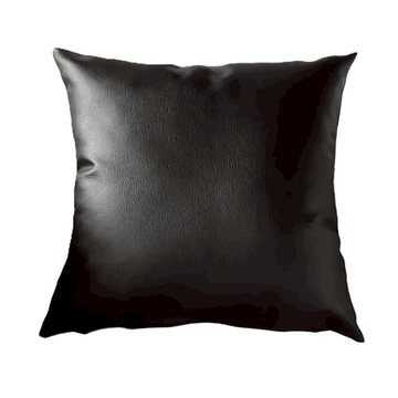 KUIBAO 快豹生活 北歐ins純色仿真皮抱枕 僅有皮套  45 x 45cm  黑色