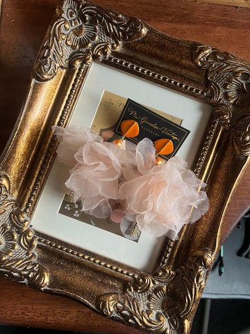 獨家貨品  芭蕾舞 橙色 手作耳環