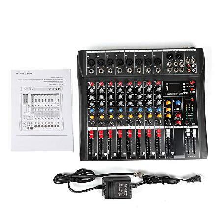 Channel Mixing Console Audio Mixer Bluetooth USB Live Studio Amplifier Mixer w USB Drive for PC Recording Ac 110v 50hz 18w