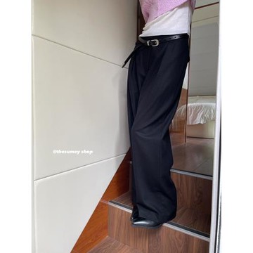THESUMEY休閑直筒女秋冬西裝褲
