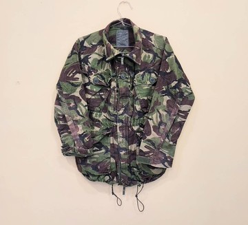 古着老件 英國公發軍用 DPM叢林迷彩 立領防風 大衣外套 4號款