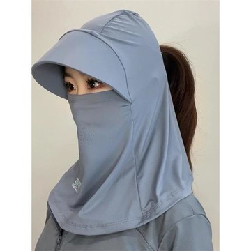 夏季全臉基尼冰絲遮陽帽子女防曬帽防紫外線戶外騎行護頸一體面罩