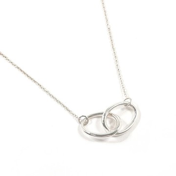 【日本直郵 二手美品】蒂芙尼 TIFFANY&Co. 項鍊 雙環 艾爾莎・佩洛蒂 銀 925 飾品 拋光翻新