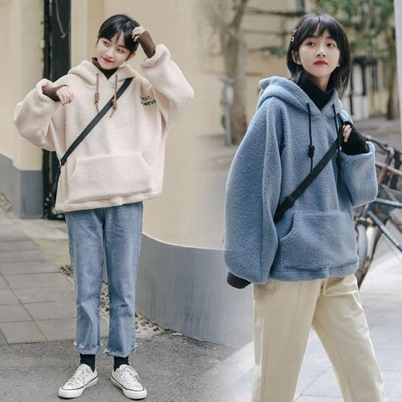 パーカー 厚手 レディース 冬パーカー プルオーバー フリースパーカー 偽二枚パーカー ゆったり フード付き 冬 パーカー フェイクレイヤード 通販 Lineポイント最大get Lineショッピング
