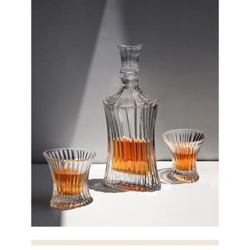 捷克進口水晶玻璃威士忌醒酒瓶帶塞醒酒器白酒家用分酒器歐式高端