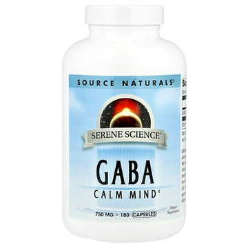 Source Naturals, Serene Science®，GABA，750 毫克，180 粒膠囊