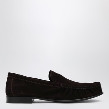 Brown suede loafers
