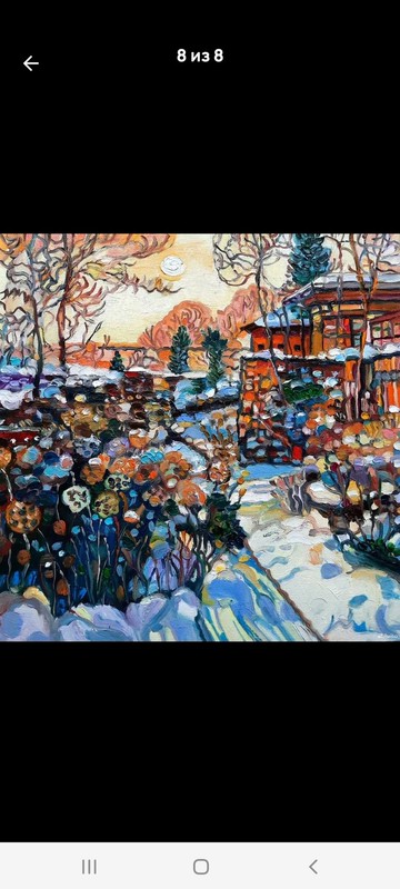 冬日畫作 原創藝術 油畫 畫布油畫 30x30公分