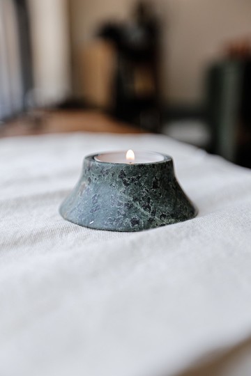 【氛圍佈置】大理石燭台 Candle Holder  (台灣蛇紋石)