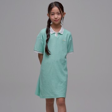 童裝 TERRY 平織洋裝 - 薄荷綠色