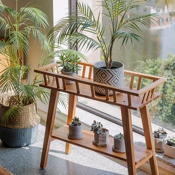 免運/可開票 實木花架客廳陽臺室內花盆架子多層落地式置物架簡約北歐輕奢高端