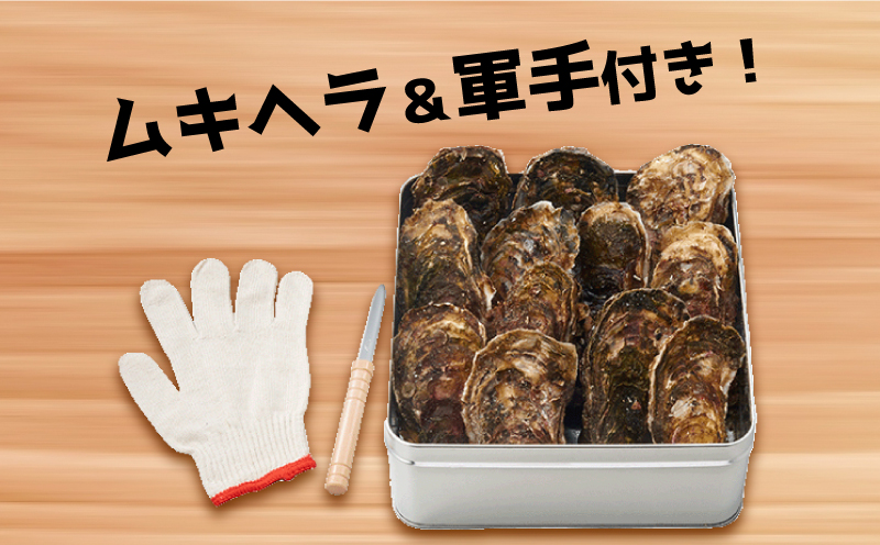 三陸大船渡赤崎産 殻付かきのカンカン焼きセット大12個(加熱用)［56500165_1］