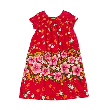 美國夏威夷扶桑花古著洋裝