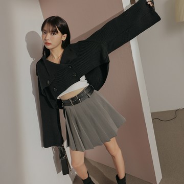 慵懶開衫針織外套-黑【KT28805】-3色