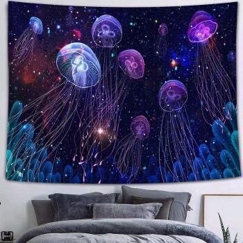 大減價 水母 裝飾布掛布