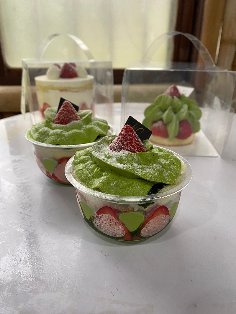 草莓季 抹茶草莓杯子蛋糕 鑠甜點 小蛋糕 生日 外燴 2入 宅配