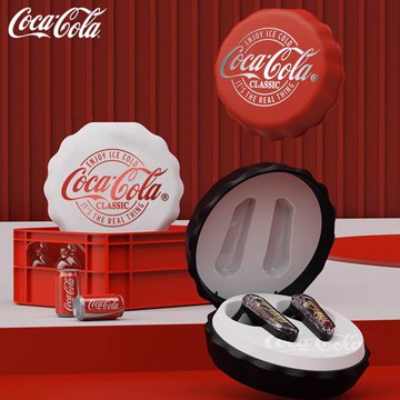 【Coca-Cola 可口可樂】創意瓶蓋造型 半入耳式藍芽耳機 ENC降噪-T13