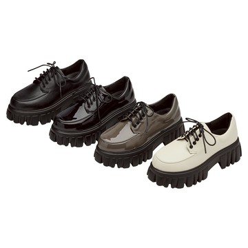 【Grace Gift】牛津鞋 女鞋【時尚靈感輕量鋸齒厚底牛津鞋】4色 35-40號 輕量鞋 厚底鞋 通勤鞋 樂福鞋