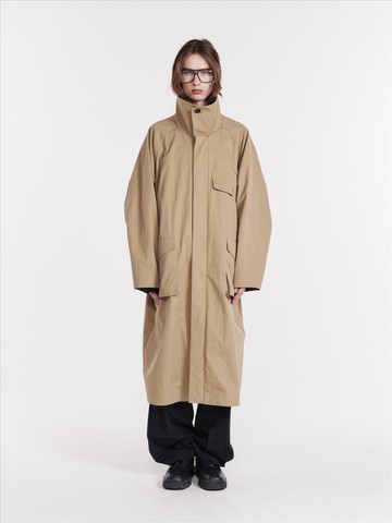Oversized Raglan Travel Mac Coat [Beige]